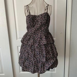 Papaya Ruffle Floral Dress